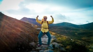 Ginger's jubilant hike