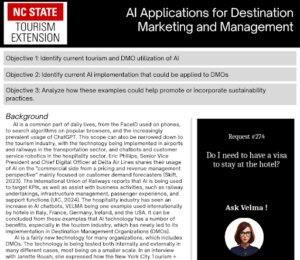 Shows pdf layout of Introduction to the AI Applications for Destination Marketing and Management case study